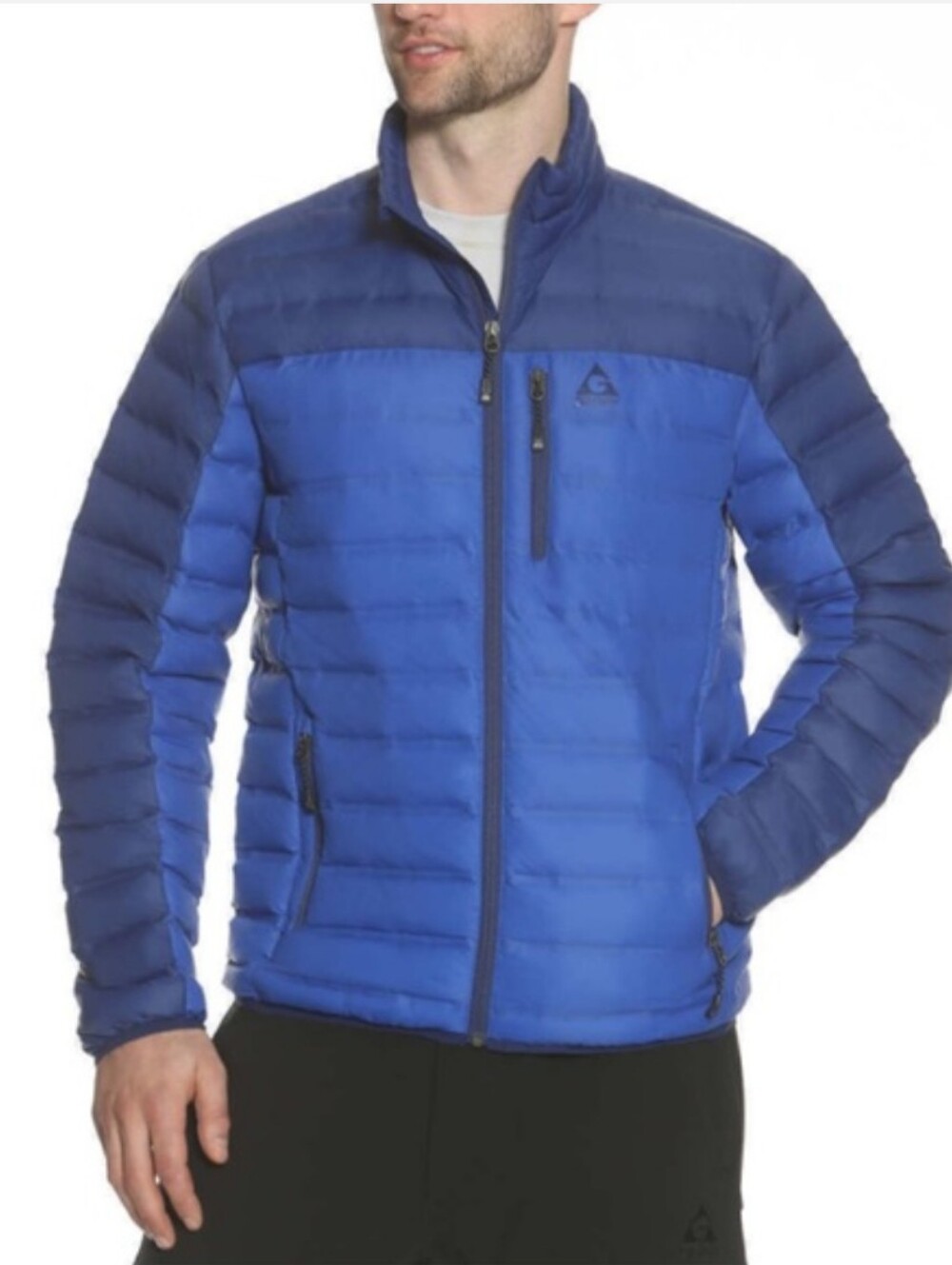 Gerry Two Tone Blue Quilted Puffer Lightweight Jacket, Men Size XXL